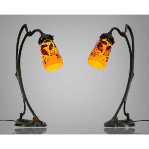 Pair Of Art Nouveau Signed