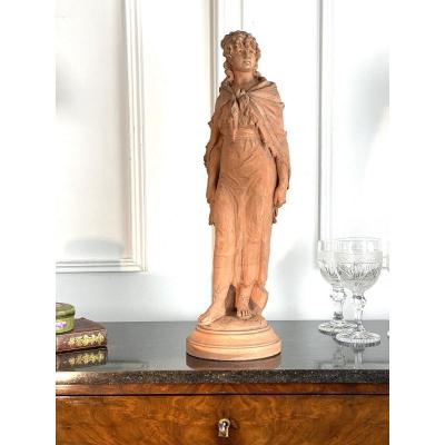 Terre Cuite Of "henry Weisse / French School Of The XIXth" Representative Cosette "