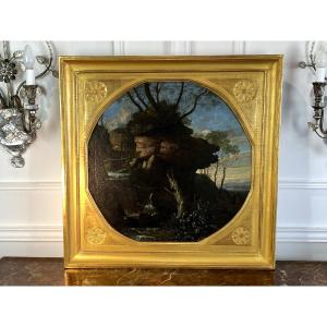Painting / French School Of The 17th Follower Of "henri MauperchÉ" Well Framed