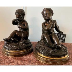 Pendant Sculptures After Jean-baptiste Pigalle