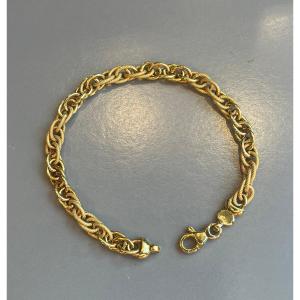 18k Gold Brass Bandette. 20th Century