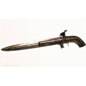 Dumonthier - Two-barreled Dagger Pistol - 1850 - 19th Century 