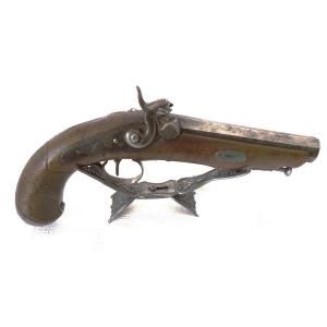 Pistol Manufactured In Eibar - Spain - Signed - Gregorio Aguirre - 1849