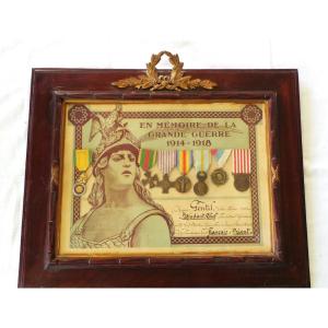 Frame 7 Military Medals (1914-1918) France And The Orient