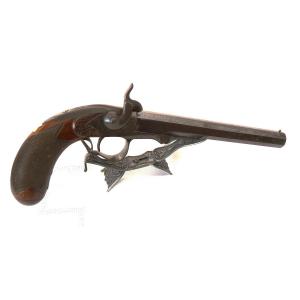 Key-locking Pistol "le Faucheux" - 1870 - 1880 - Cal 16 Pin-drawn - 19th C. -
