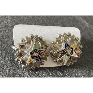 Masonic Easter Star Earrings - Circa 1950