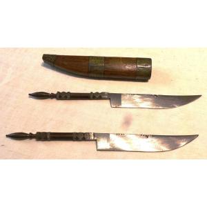 Pair Of Kabylian Razor Knives - 19th - 20th Century
