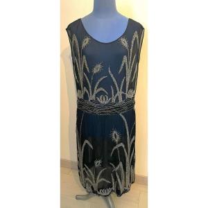 Evening Dress In Bead Embroidery - Circa 1900-1925 