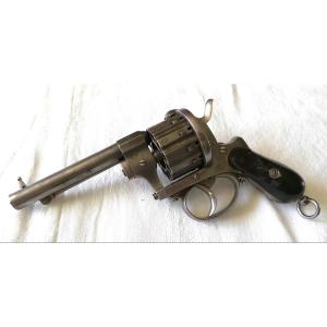 "j. Chaineux" 12-shoot Pin-lock Revolver - 7mm Caliber - 19th Century