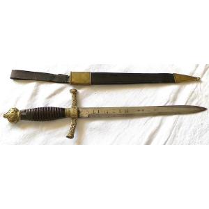Dagger With Its Sheath - Solingen Knegt - 19th Century