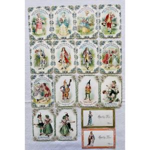 Set Of 16 Advertising Cards - Clothing - "otto . E . Weber" -