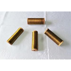 Lot Of 4 Spools Of Period Gold Threads For Embroidery.
