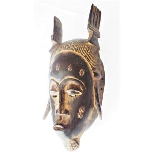 Baoule Mask Cote d'Ivoire Brown Patina