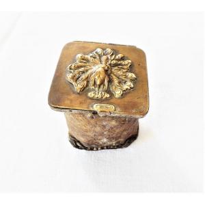 Joke With Brass Cover With Peacock - XIXth