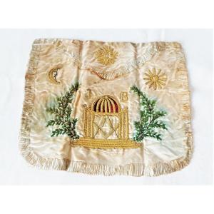 Masonic Apron In Silk - 1840-1850 - XIX°
