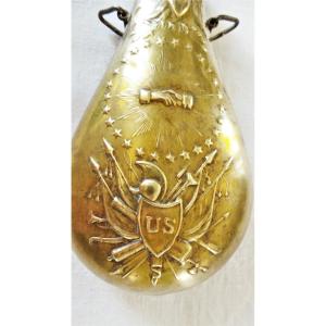 Powder Pear With Masonic Symbol - Us - 1837-1845 - Entry Of "michigan" Into The Union