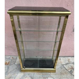 Luxury Wall-mounted Display Case In Solid Brass