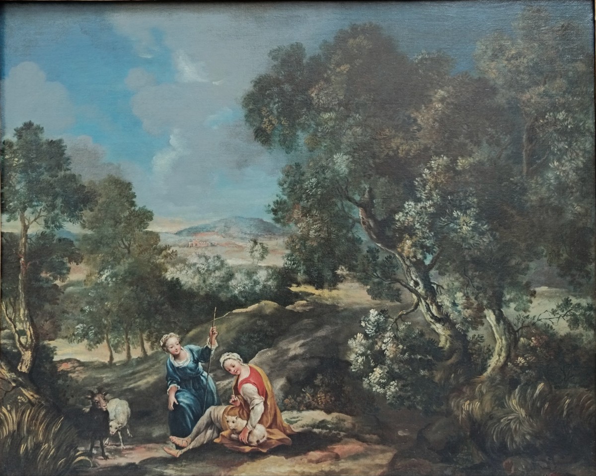 Paesaggio con pastorelle -photo-3
