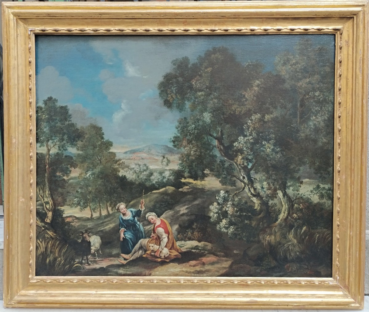 Paesaggio con pastorelle 