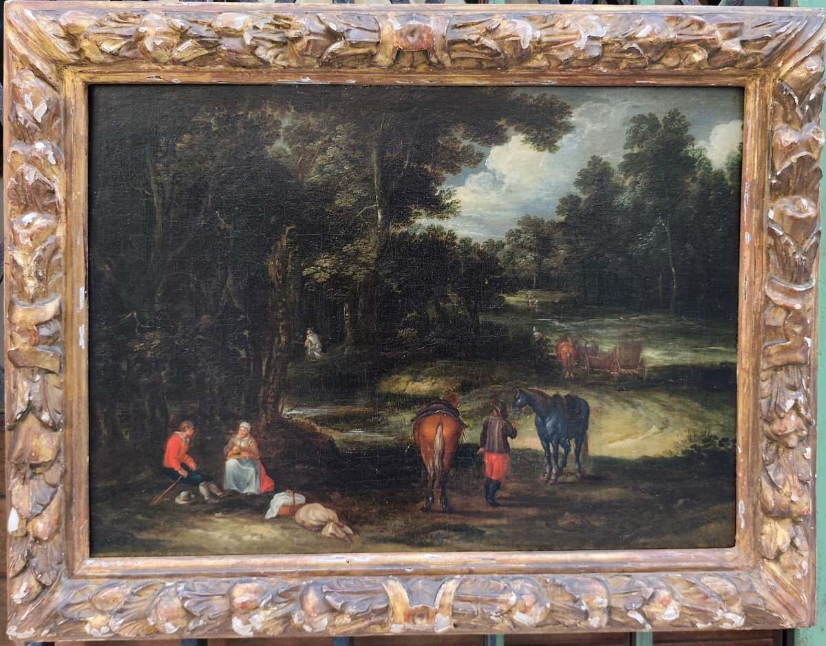 Paesaggio con personaggi 