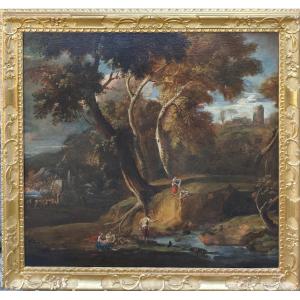 Paesaggio con personaggi 