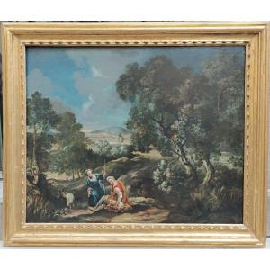 Paesaggio con pastorelle 