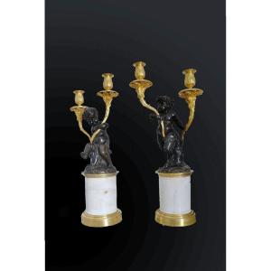 Coppia di candelabri 