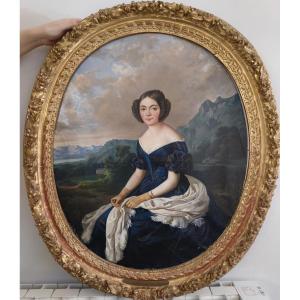 Painting Portrait Of A Young Aristocrat Circa 1840