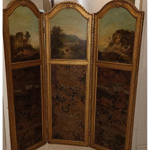 Cordoba Leather Screen And 18th Century Paintings