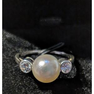 Diamond And Pearl Ring