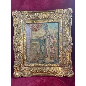 Saint Nicolas Tapestry Au Petit Point Regence