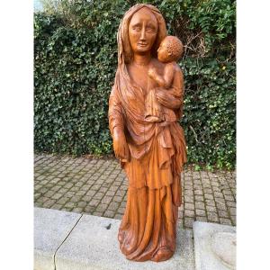 Virgin Al Child Walnut