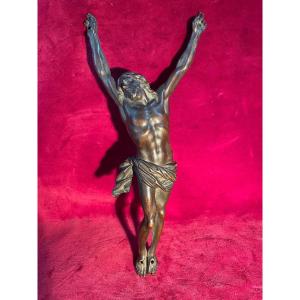Christ In Bronze From 18 Eme Century