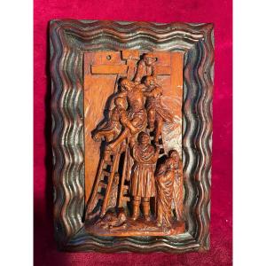 Descent From The Cross High Relief Boxwood