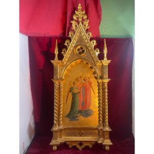 Painting A Tempera On Panel Angels