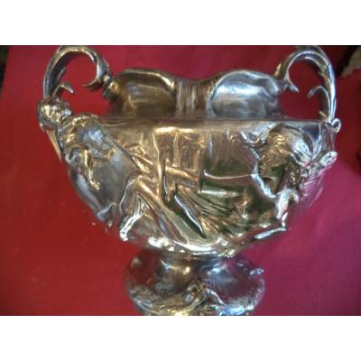 In Tin Cup Signed Auguste Moreau