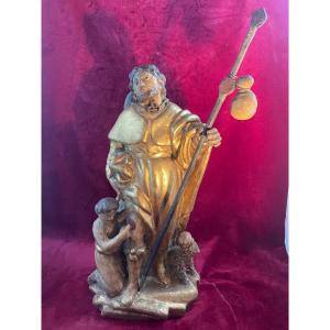 Saint Roch Statuette 18 Eme Century