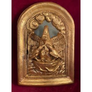 Tabernacle Door In Golden Wood 18 Eme Century