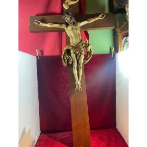 Crucifix In Colored Plaster