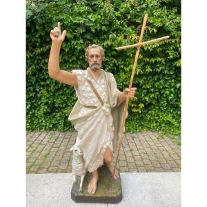 St John The Baptist Statue Colored Plaster