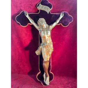 Christ Crucifix In Gilded Bronze