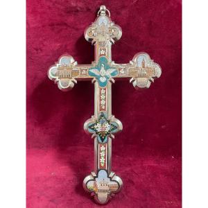 Roman Cross Micro Mosaic
