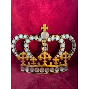 Virgin Mary Crown With Rhinestones 