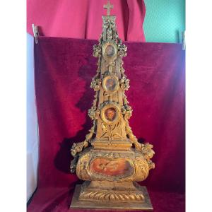 Louis XIV Gilded Wood Reliquary