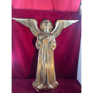 Gilded Bronze Angel In Prayer