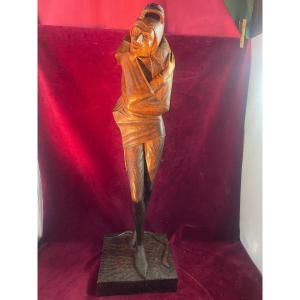 Mephistopheles Wooden Statue