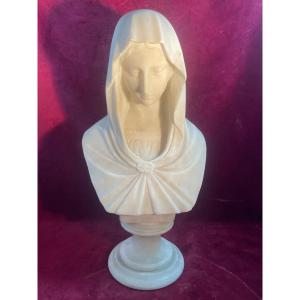 Virgin In Alabaster By Pugi