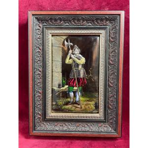 Limoges Email Renaissance Soldier