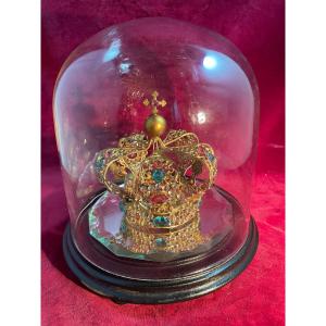 Crown Of Virgin Statue Under Globe