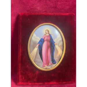Virgin Of The Ascension Painted Porcelain
